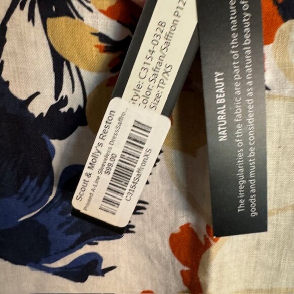 Charlie B Linen Sleeveless Floral Print Dress Size XS NEW!!!! - Picture 7 of 7